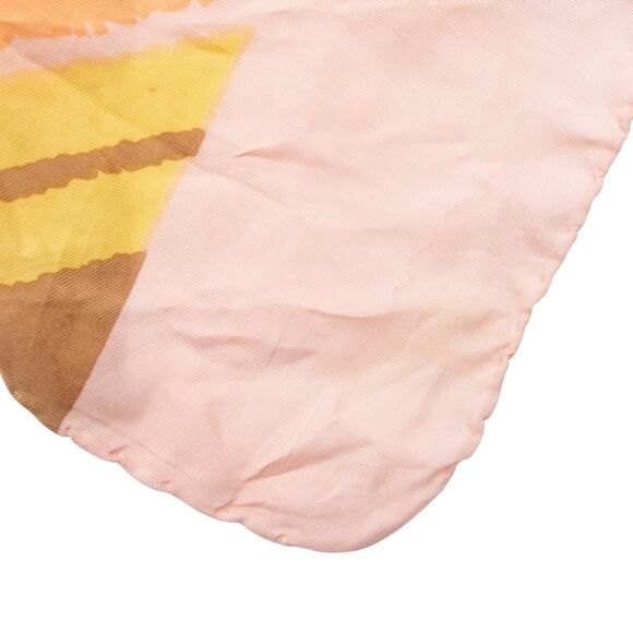 Pia Piccini 100% Silk Rectangular Pink Chevron Scarf - Picture 5 of 7